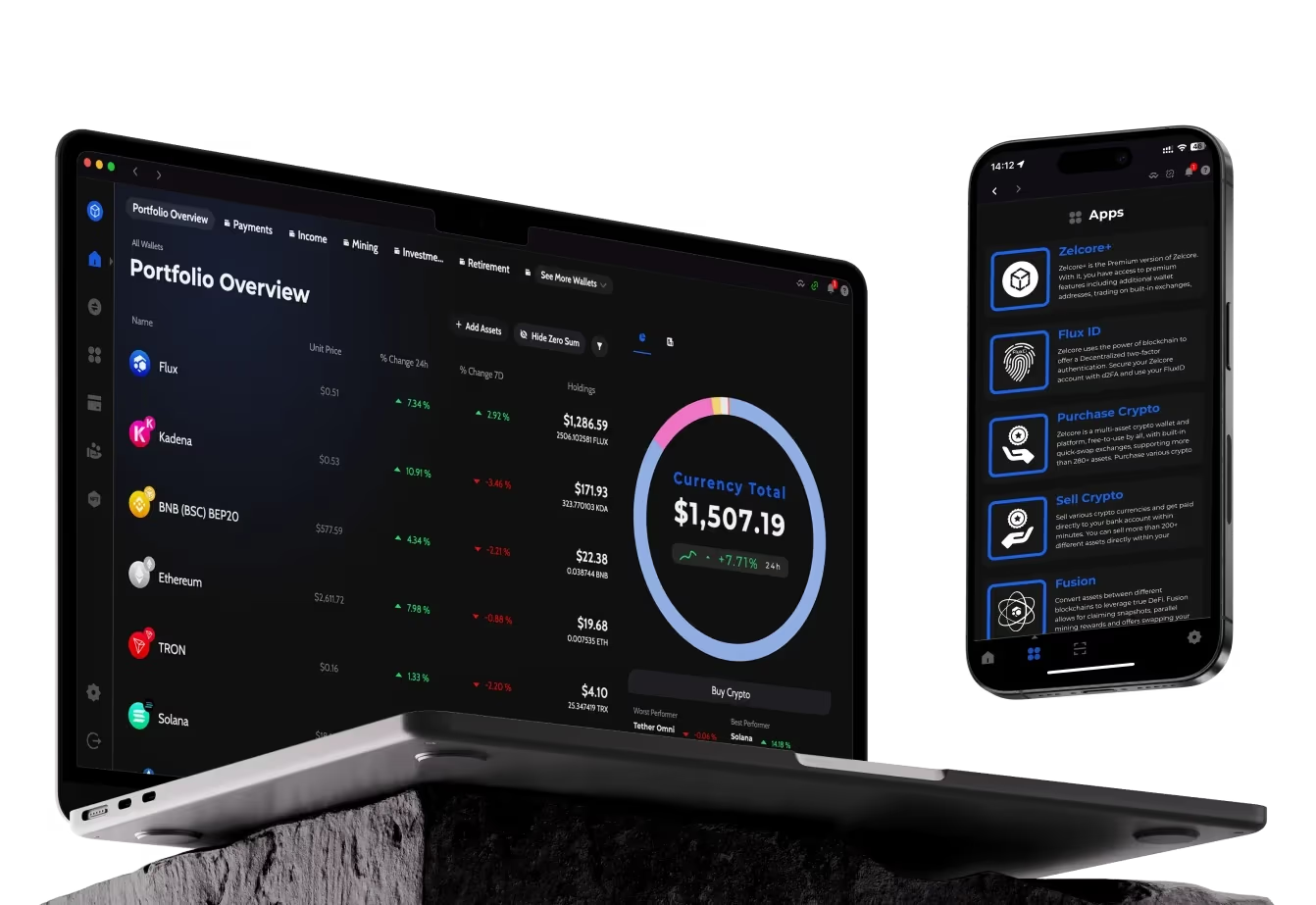 Zelcore Wallet on Desktop and Mobile