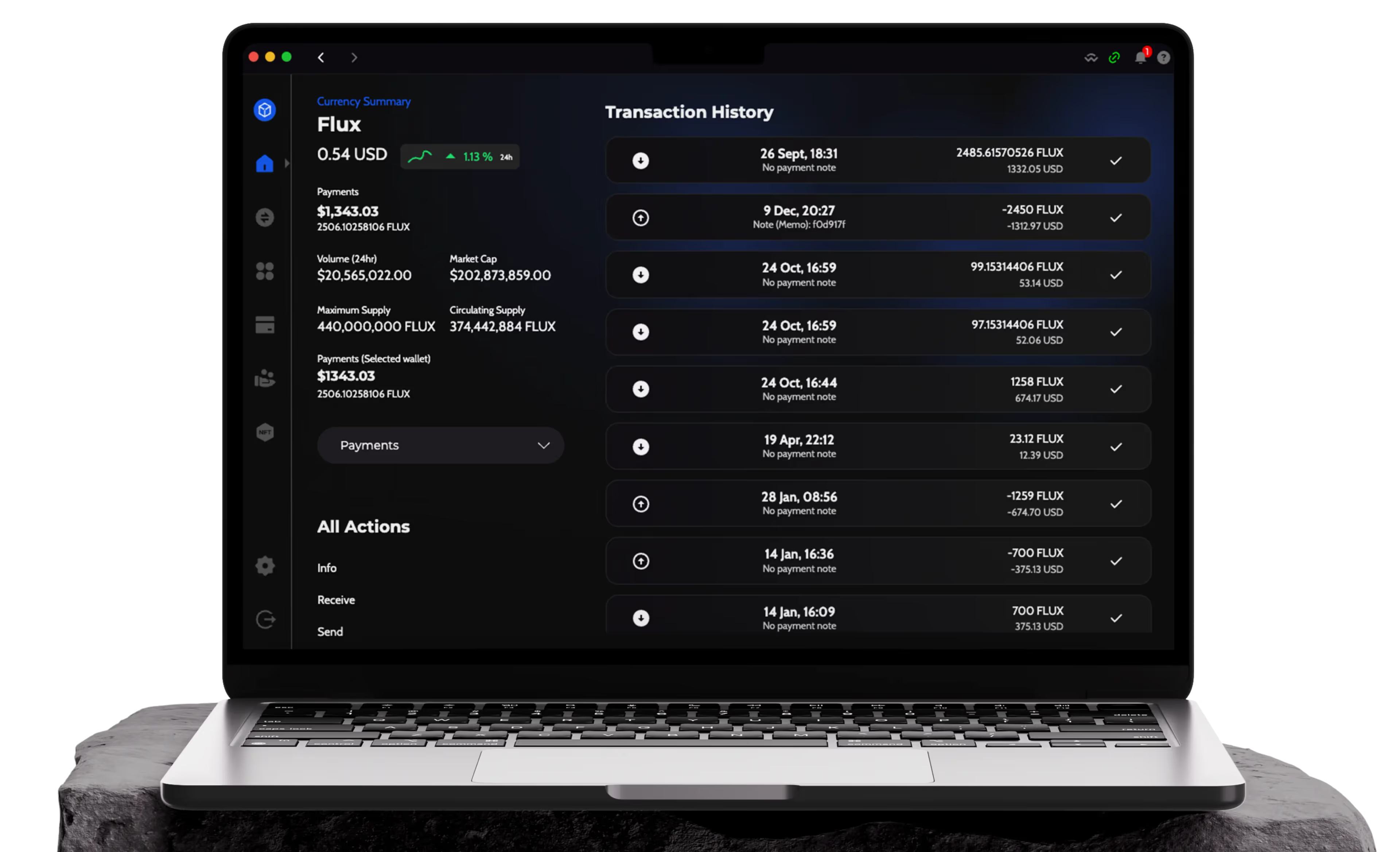Zelcore Wallet Desktop Interface